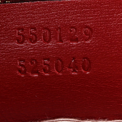 Gucci Vitello Palmellato Lux Bi-Color Small Arli Flap Shoulder Bag New Cherry Red Black 8 of 14