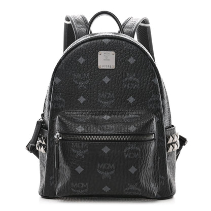 MCM Visetos Side Stud Mini Stark Backpack Black 1 of 12