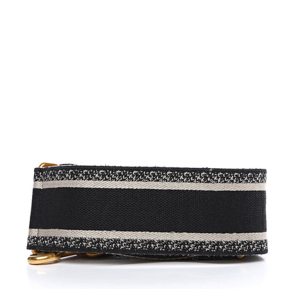 Christian Dior Canvas Embroidered Shoulder Strap Black 2 of 5