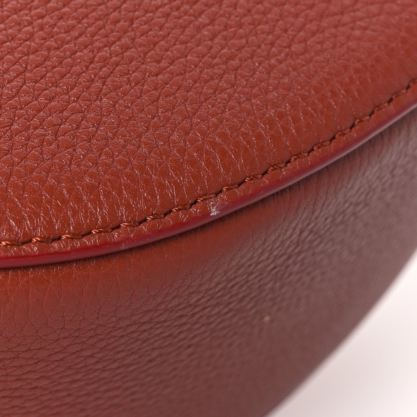 Grained Calfskin Small Arlene Hobo Bag Sepia Brown