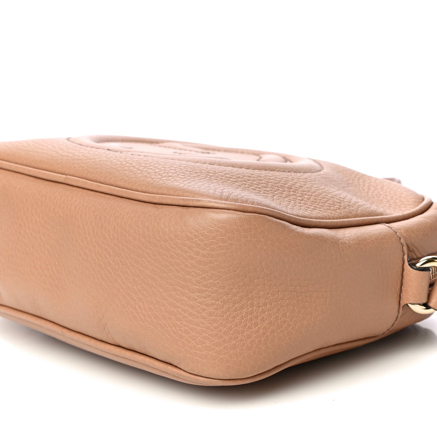 Pebbled Calfskin Small Soho Disco Bag Camelia