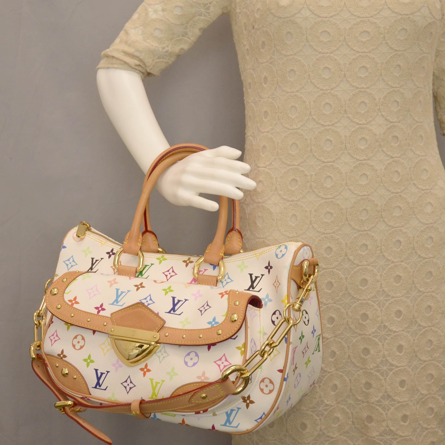 Louis Vuitton Monogram Multicolor Rita White 2 of 7