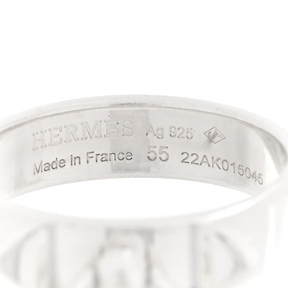 Hermes Sterling Silver PM Collier De Chien Ring 55 7.25 4 of 5