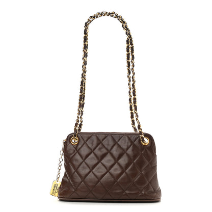 Chanel Lambskin Quilted Shoulder Bag Brown 1 of 10