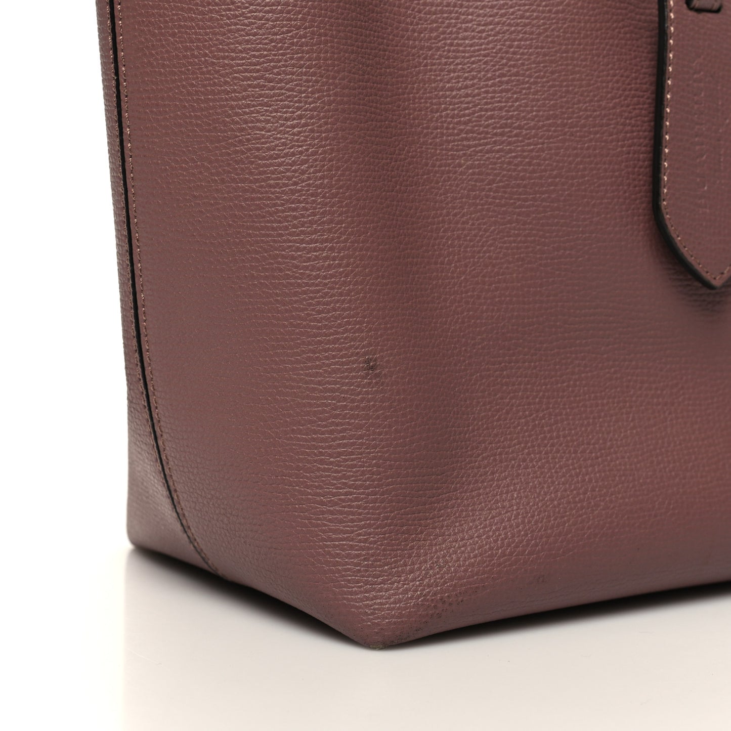 Grainy Calfskin Haymarket Check Medium Reversible Tote Light Elderberry
