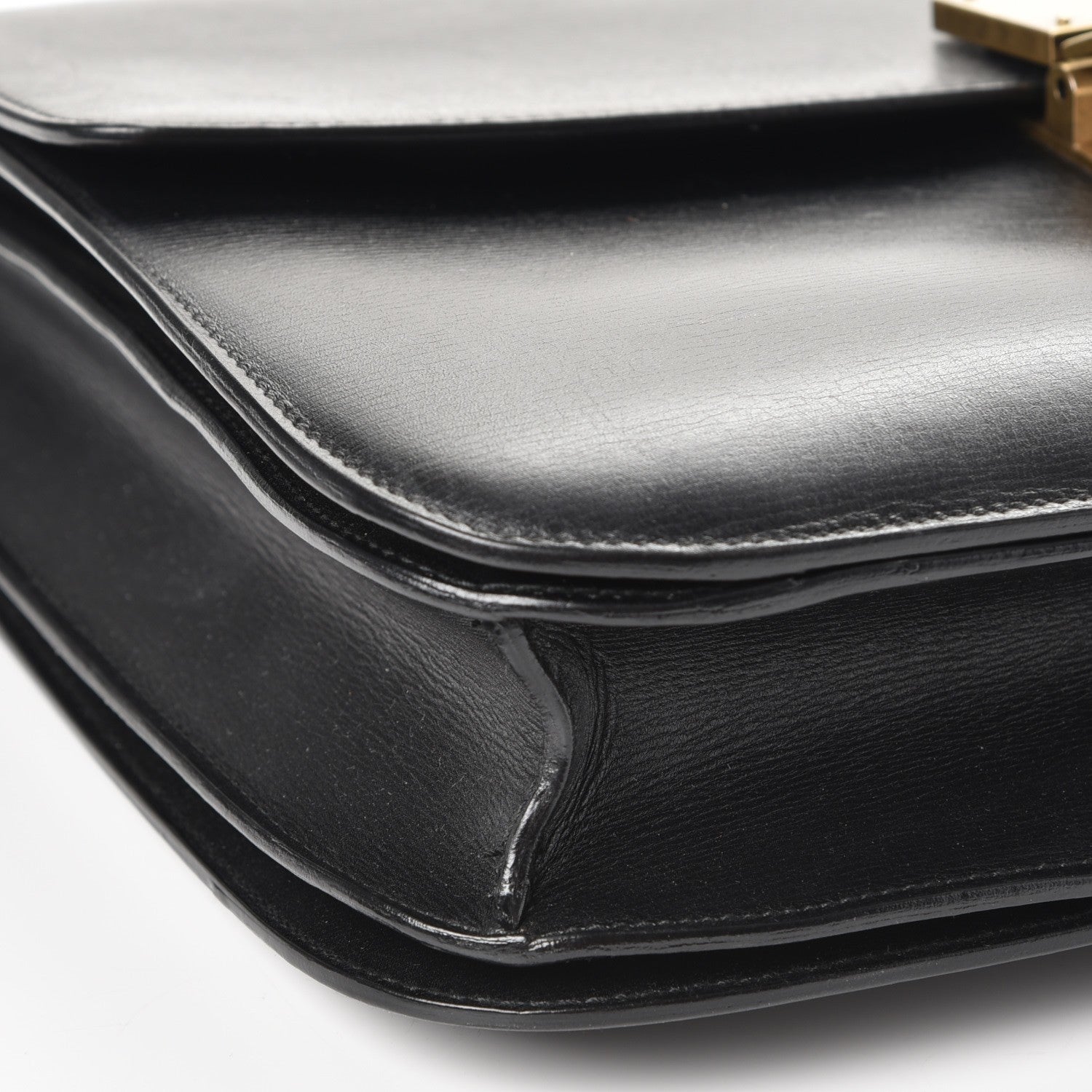 Celine Liege Calfskin Large Classic Box Flap Bag Black 9 of 11