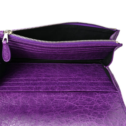 Balenciaga Agneau Giant 12 Silver Hardware Money Wallet Ultraviolet 5 of 8