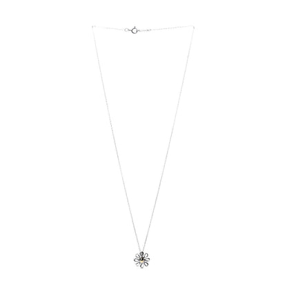 Tiffany Sterling Silver 18K Yellow Gold Daisy Pendant Necklace 3 of 7