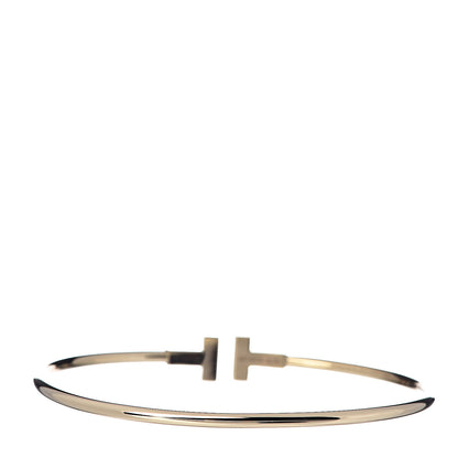 Tiffany 18K Yellow Gold Narrow T Wire Bracelet 3 of 4