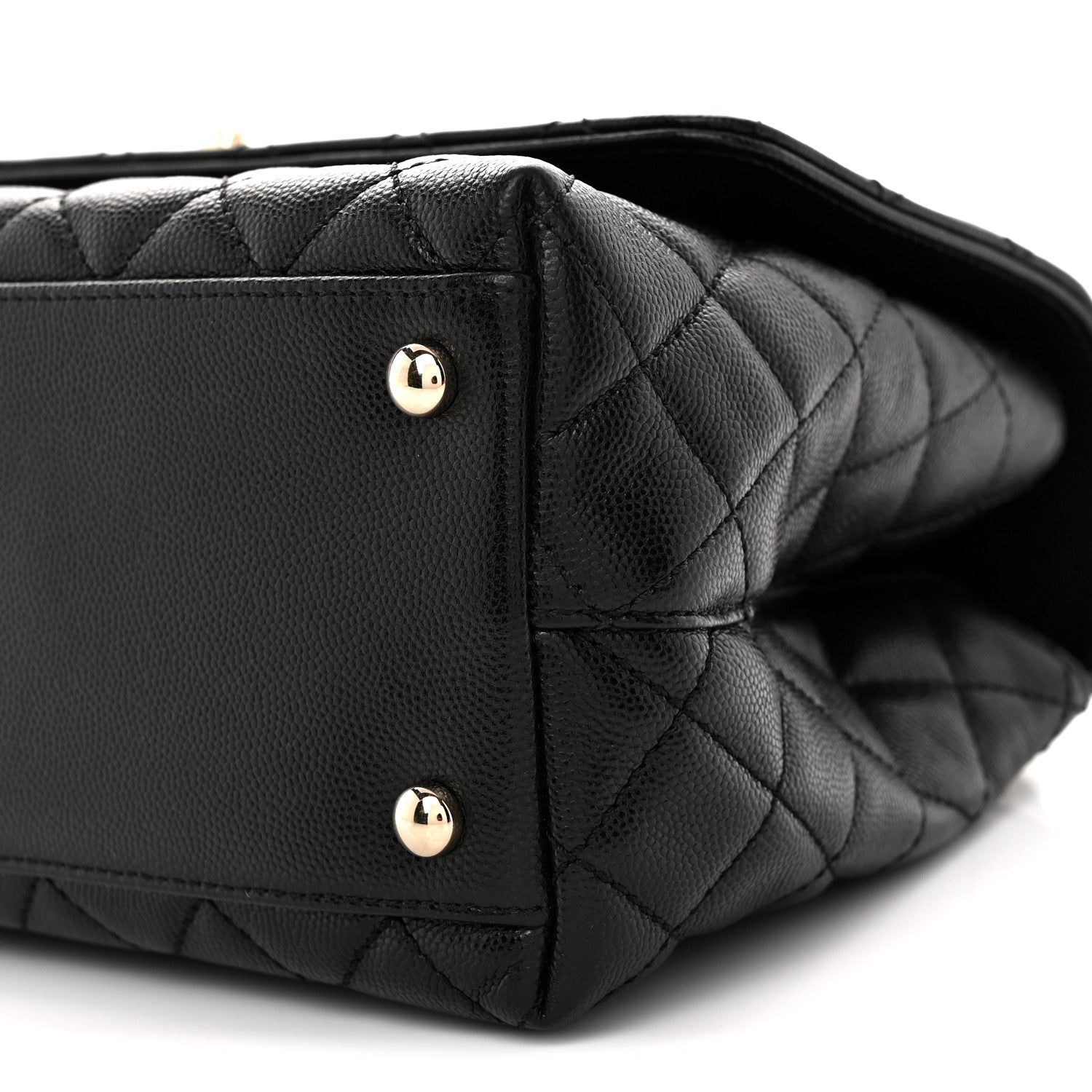 Chanel Caviar Quilted Small Coco Handle Flap Black 10 of 12