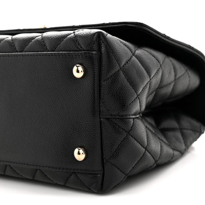 Chanel Caviar Quilted Small Coco Handle Flap Black 10 of 12