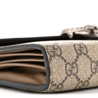 Gucci GG Supreme Monogram Mini Dionysus Chain Wallet Beige Taupe 9 of 14