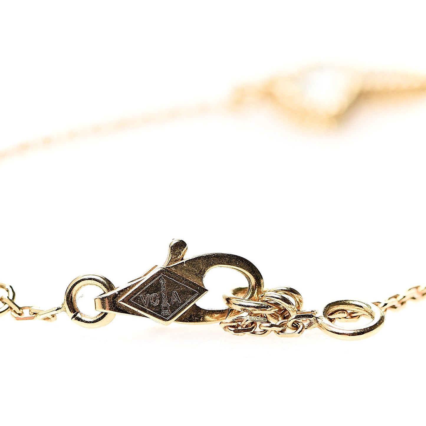 18K Yellow Gold Mother of Pearl Sweet Alhambra Butterfly Bracelet