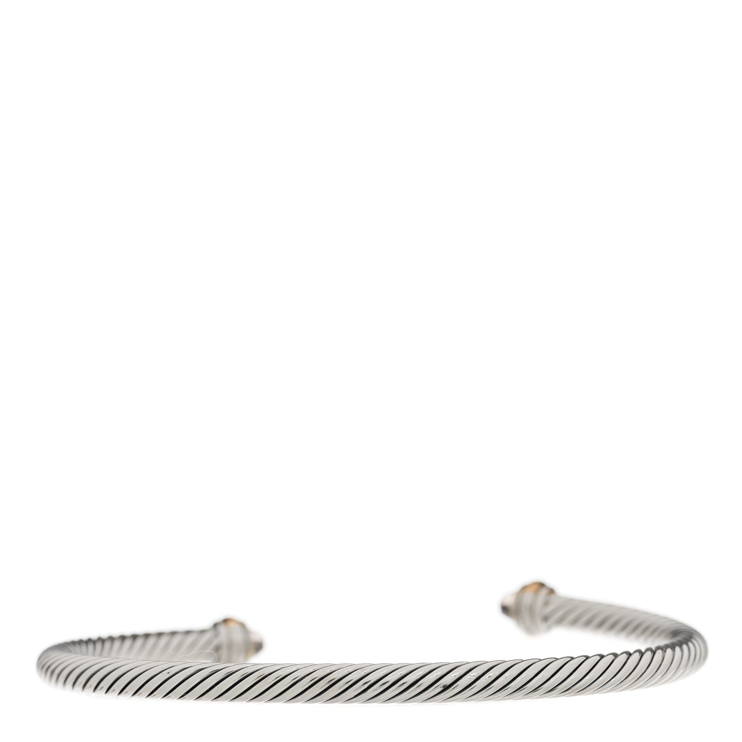 Sterling Silver 18K Rose Gold Morganite 4mm Cable Classics Bracelet