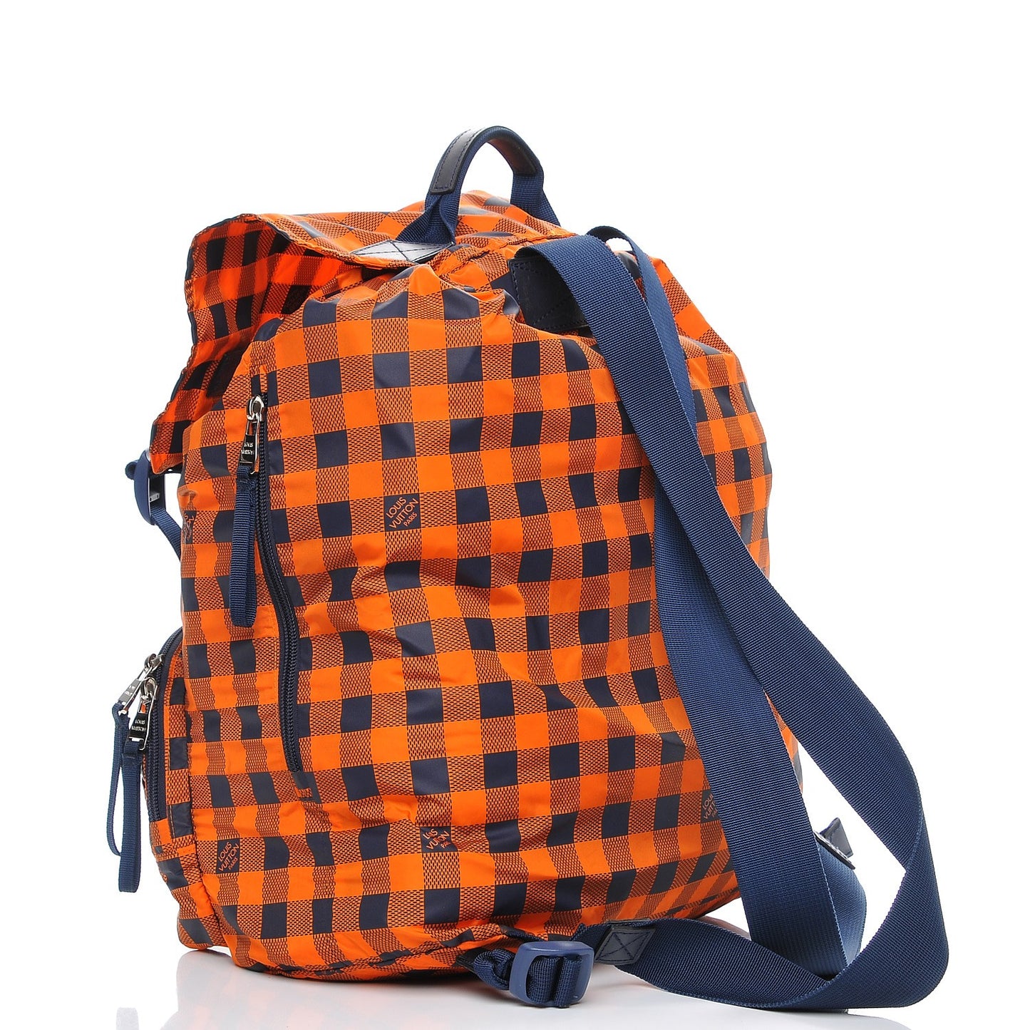 Nylon Damier Masai Adventure Practical Backpack Orange