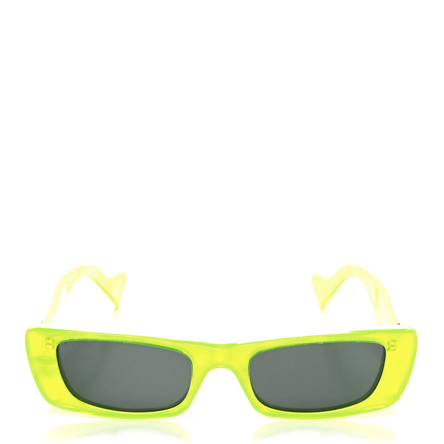 Acetate Rectangular Sunglasses GG0516S Fluorescent Yellow