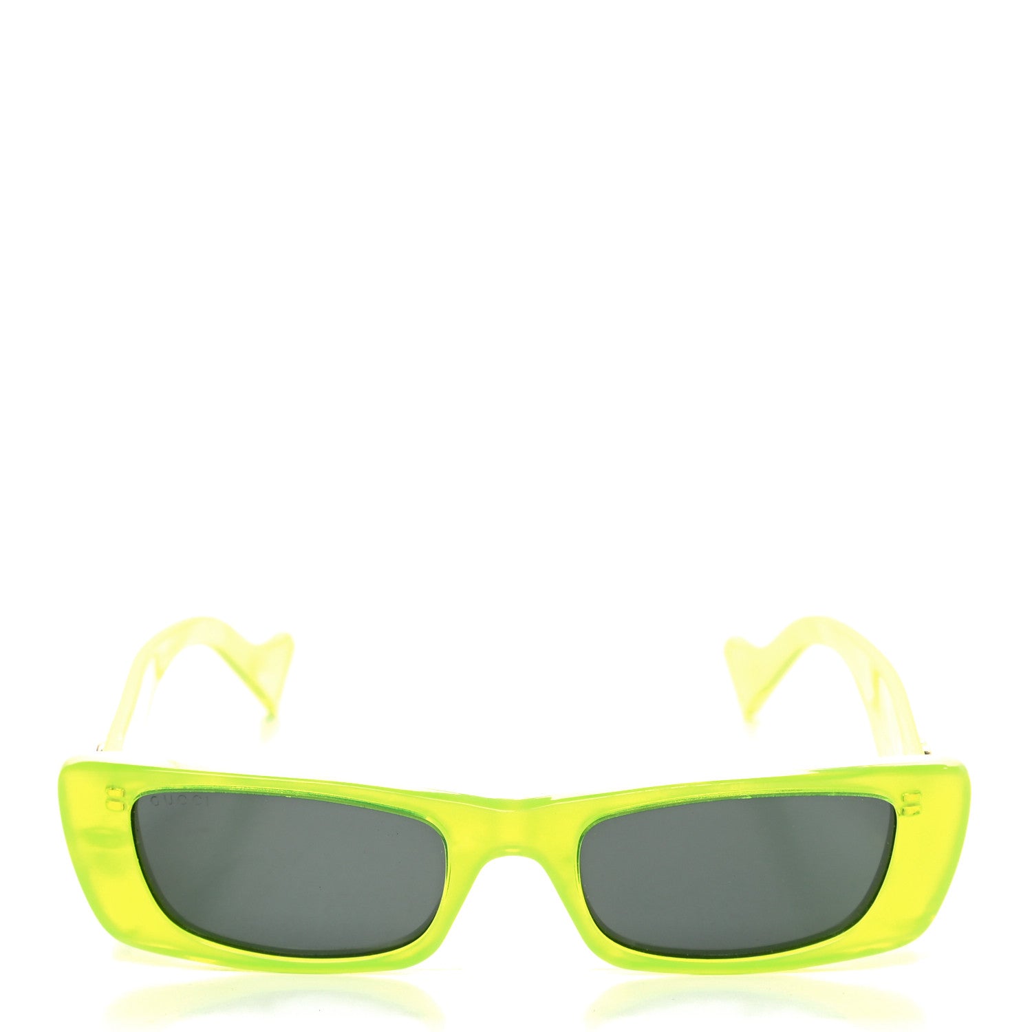 Gucci Acetate Rectangular Sunglasses GG0516S Fluorescent Yellow 2 of 8