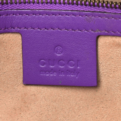 Gucci Calfskin Matelasse Small GG Marmont Shoulder Bag Shine Purple 6 of 17