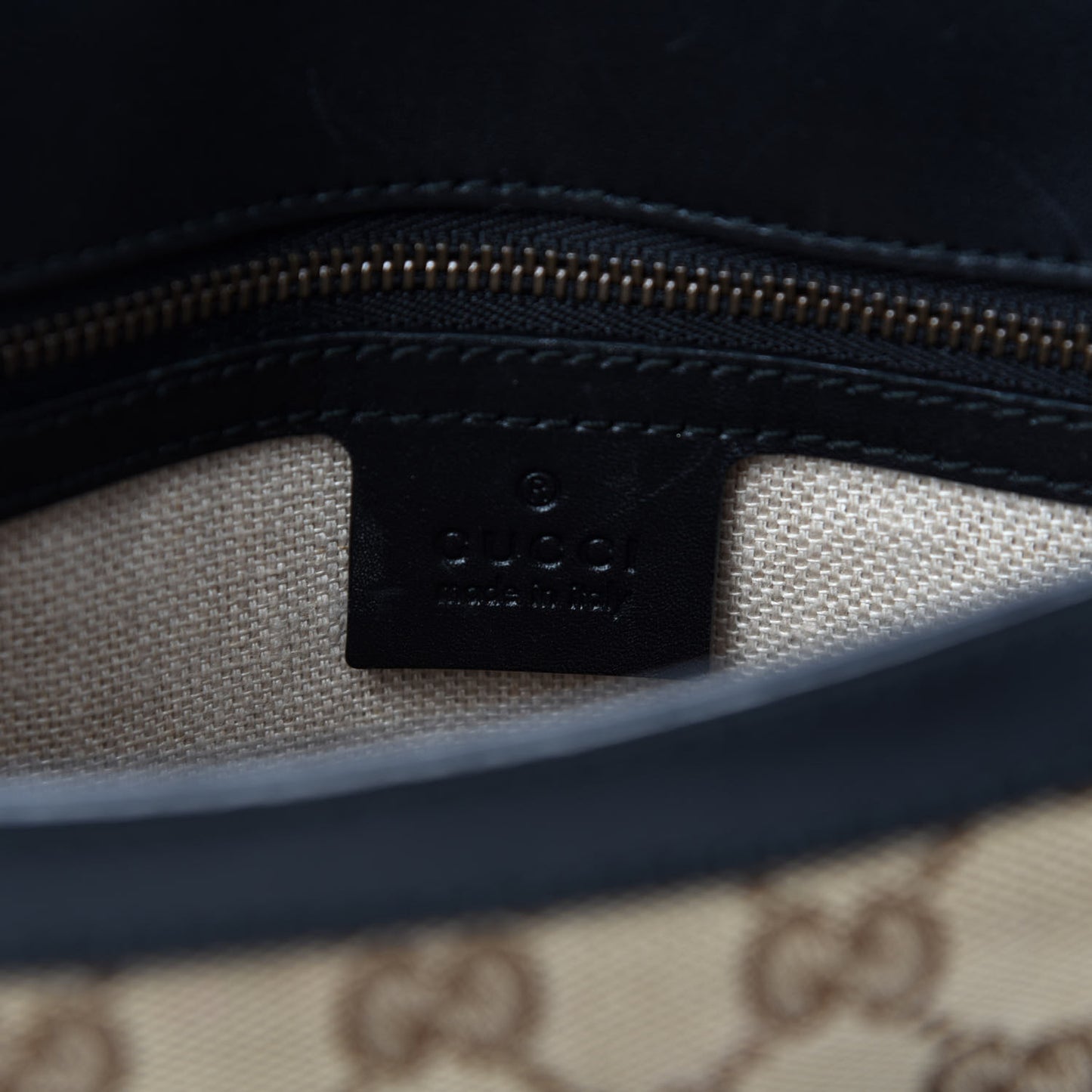 Monogram Ruinart Calfskin Medium Lady Web Shoulder Bag Beige Ebony Black