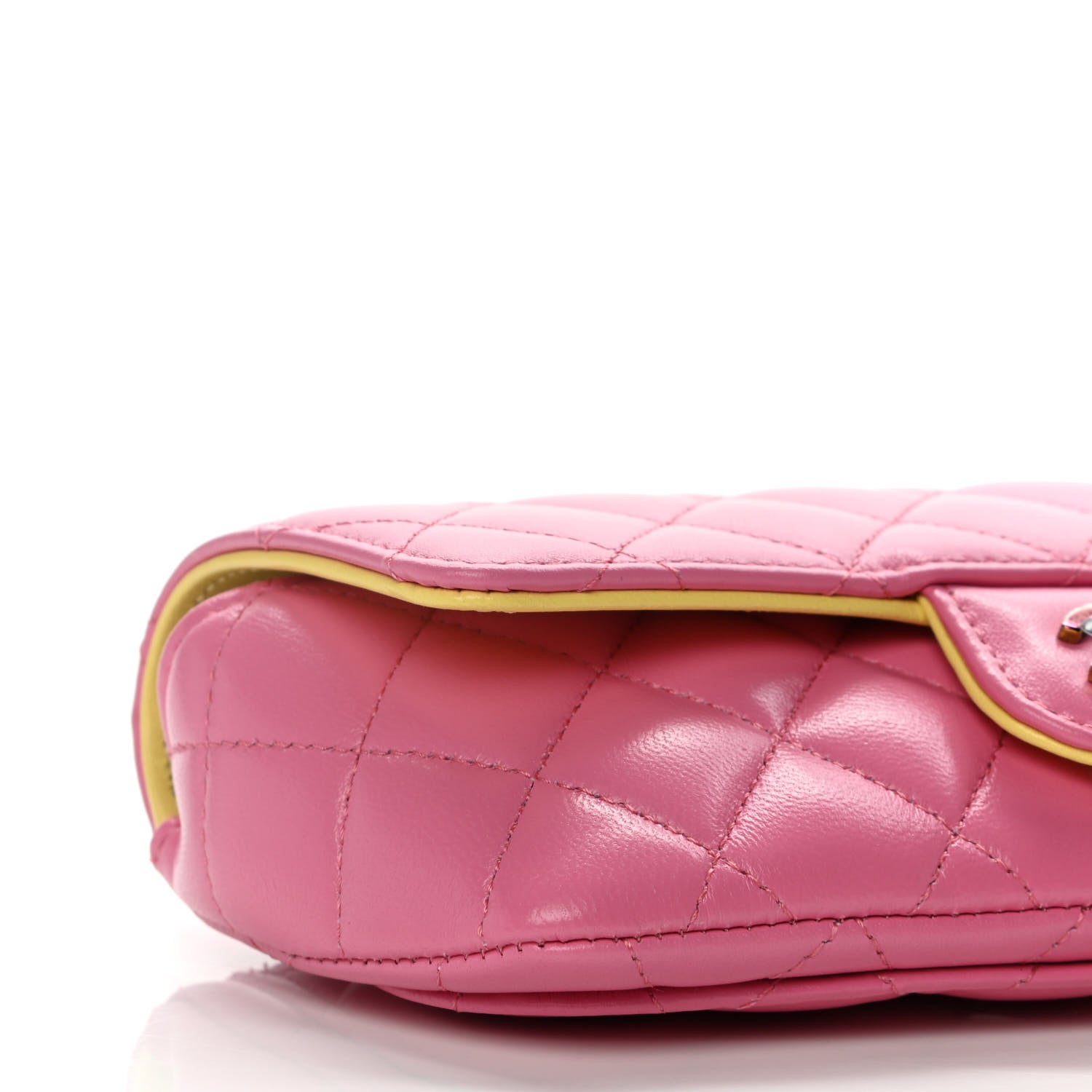 Chanel Lambskin Quilted Glasses Case With Chain Pink Yellow 10 of 12