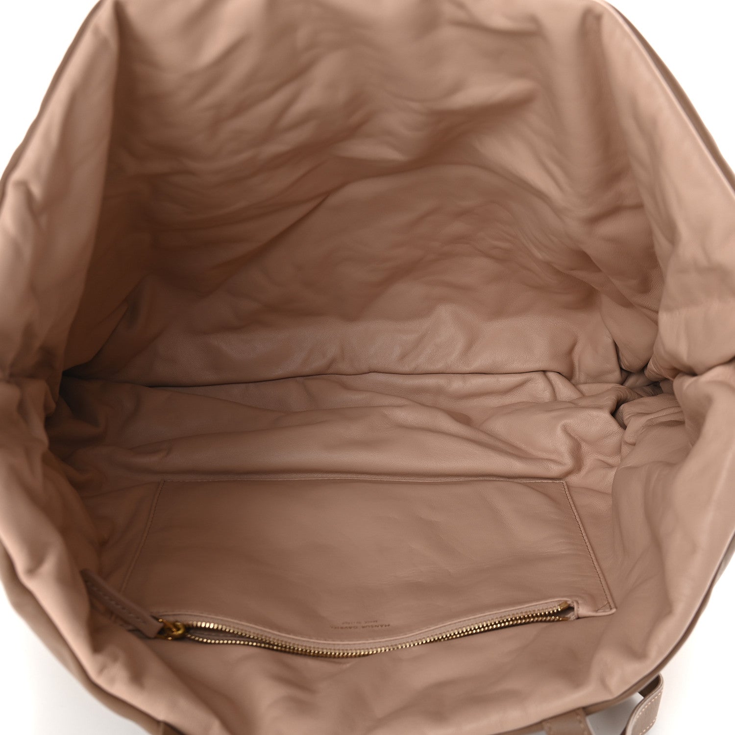 Mansur Gavriel Calfskin Reversible Pillow Tote Biscotto Puff 4 of 7
