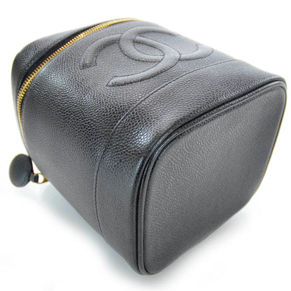 Chanel Caviar Cosmetic Vanity Bag Black 3 of 8
