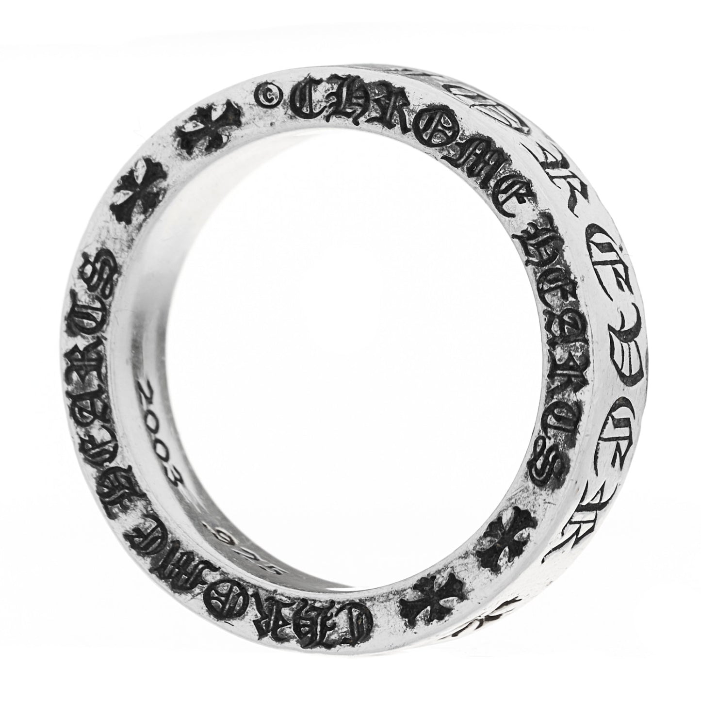 Sterling Silver Cross CH Forever Spacer Ring 63 10.25