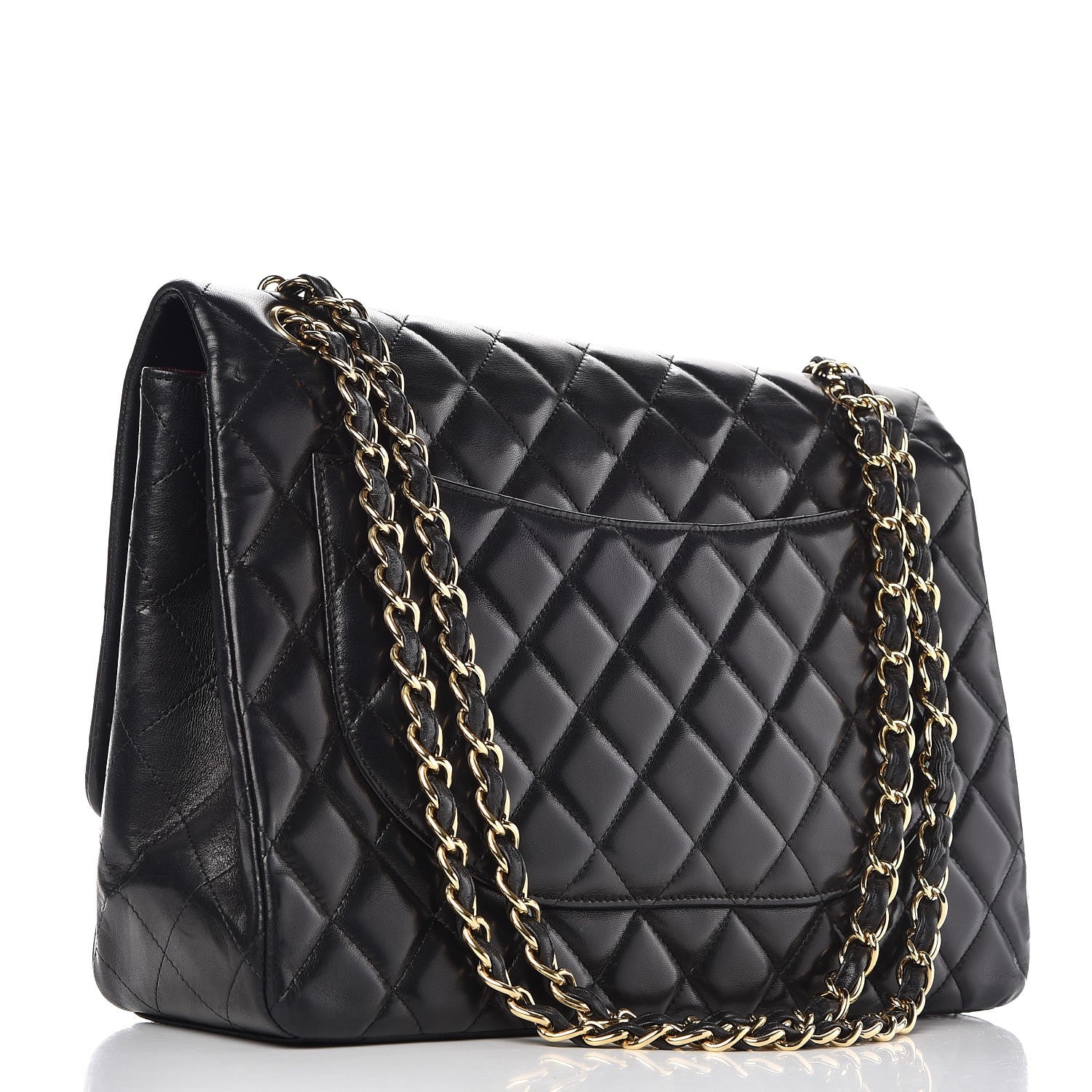 Chanel Lambskin Quilted Maxi Single Flap Black 3 of 11