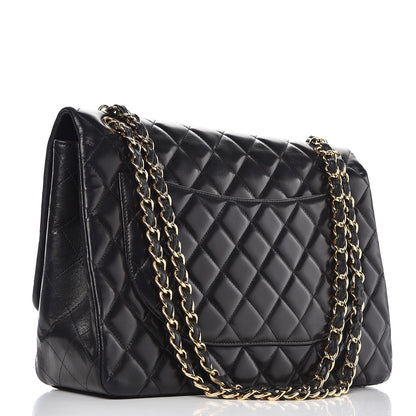 Chanel Lambskin Quilted Maxi Single Flap Black 3 of 11