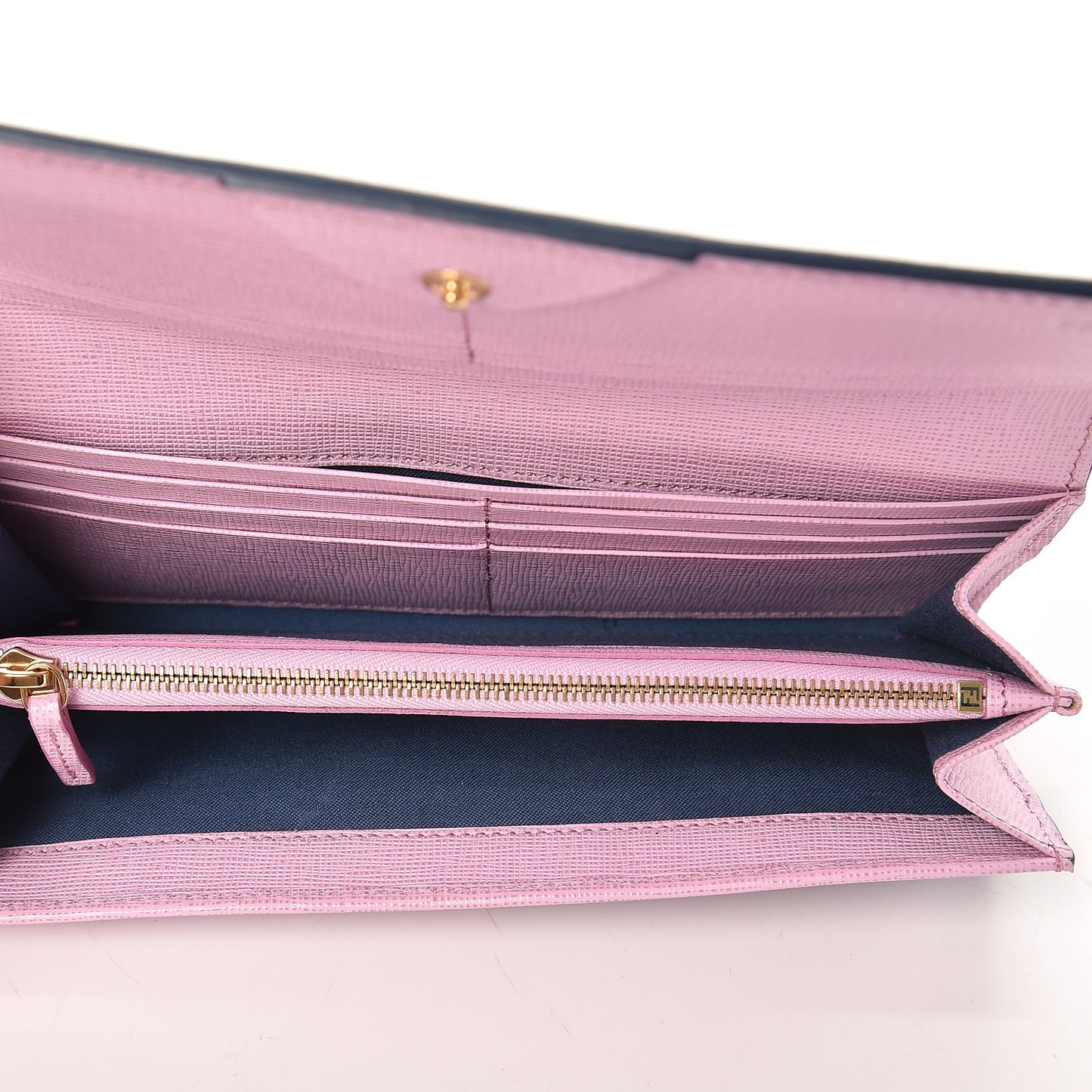 Vitello Elite Crystal Eye Monster Continental Wallet Cobalt Lavender Pink
