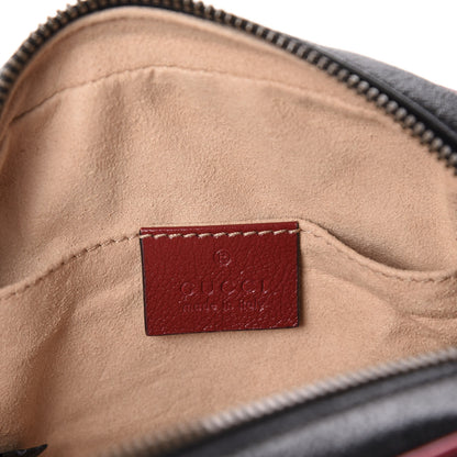 Gucci Azalea Calfskin Matelasse Diagonal Torchon GG Marmont Belt Bag 75 30 Black Romantic Cerise 8 of 9