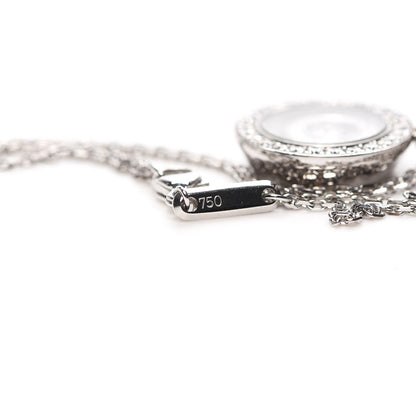 Chopard 18K White Gold Diamond Happy Spirit Pendant Necklace 6 of 7