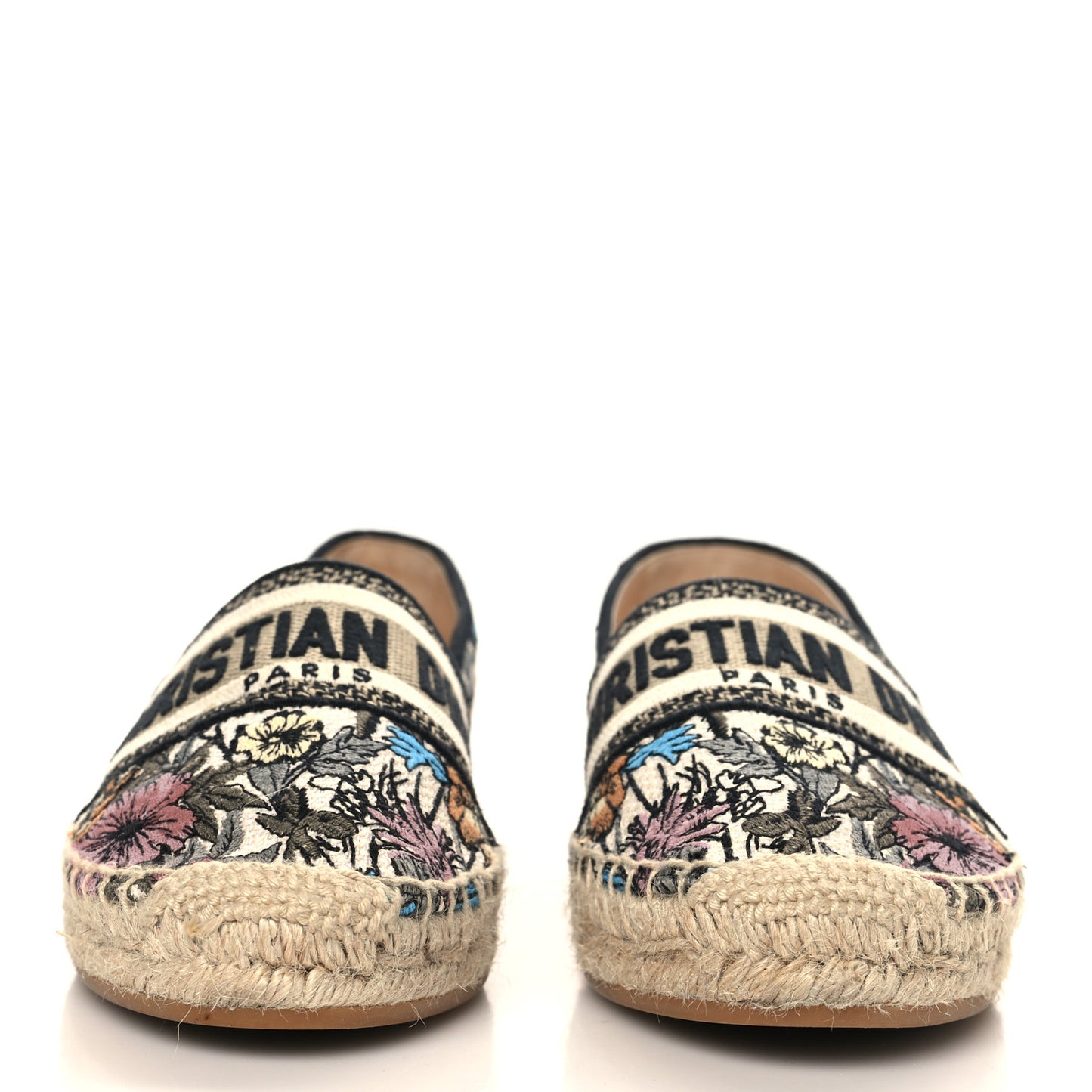 Canvas Mille Fleurs Embroidered Granville Espadrille 37 Multicolor