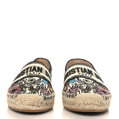 Christian Dior Canvas Mille Fleurs Embroidered Granville Espadrille 37 Multicolor 3 of 8