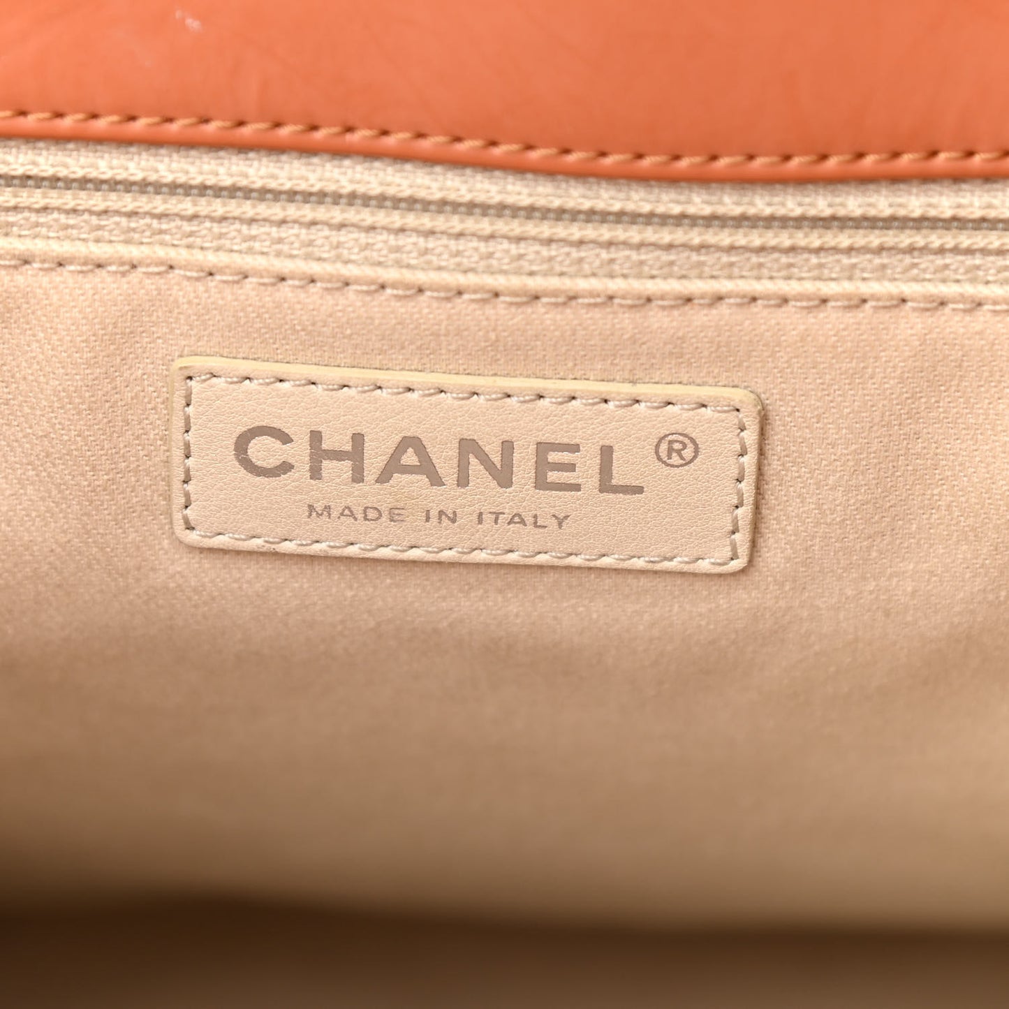 Vinyl Quilted In The Business North South Tote Orange