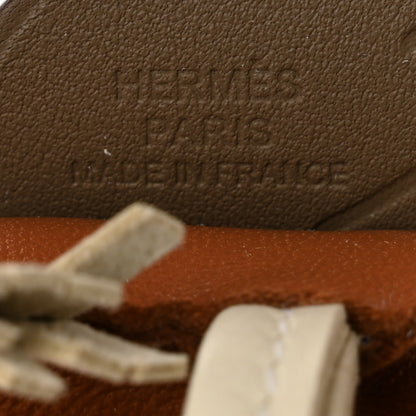 Hermes Milo Lambskin Grigri Rodeo Pegase Horse Bag Charm PM Gold Craie Etoupe 3 of 5