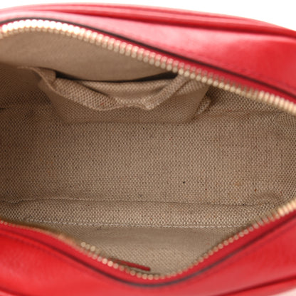 Gucci Pebbled Calfskin Small Soho Disco Bag Tabasco Red 5 of 9
