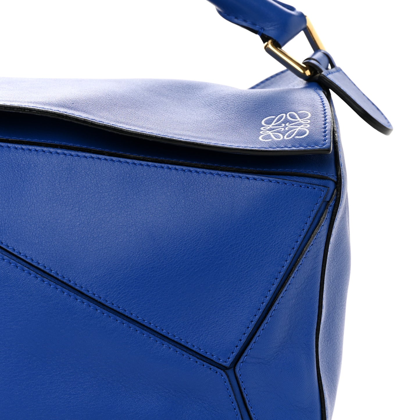 Calfskin Medium Puzzle Bag Electric Blue