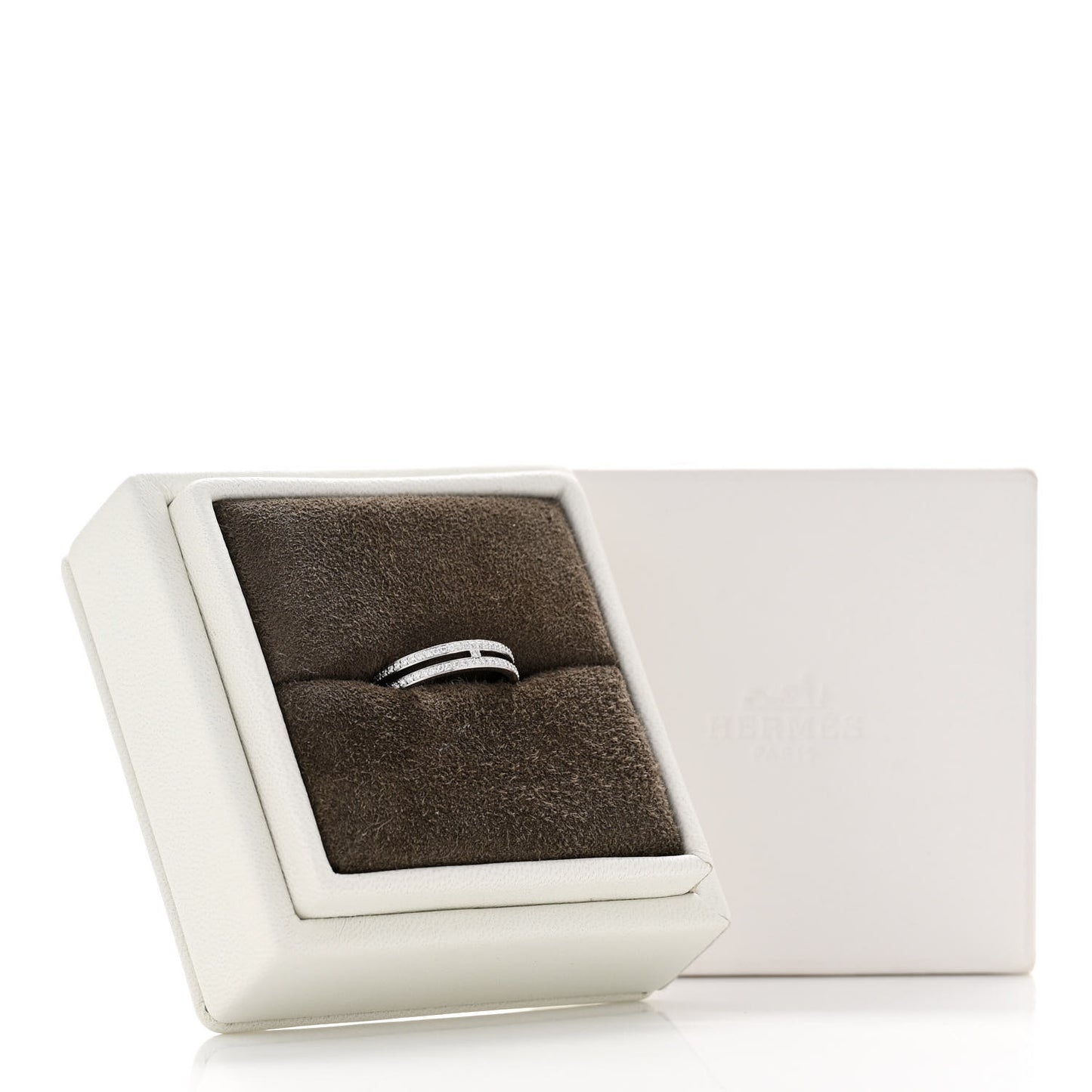 18K White Gold Diamond Ariane Wedding Band Ring 53 6.5