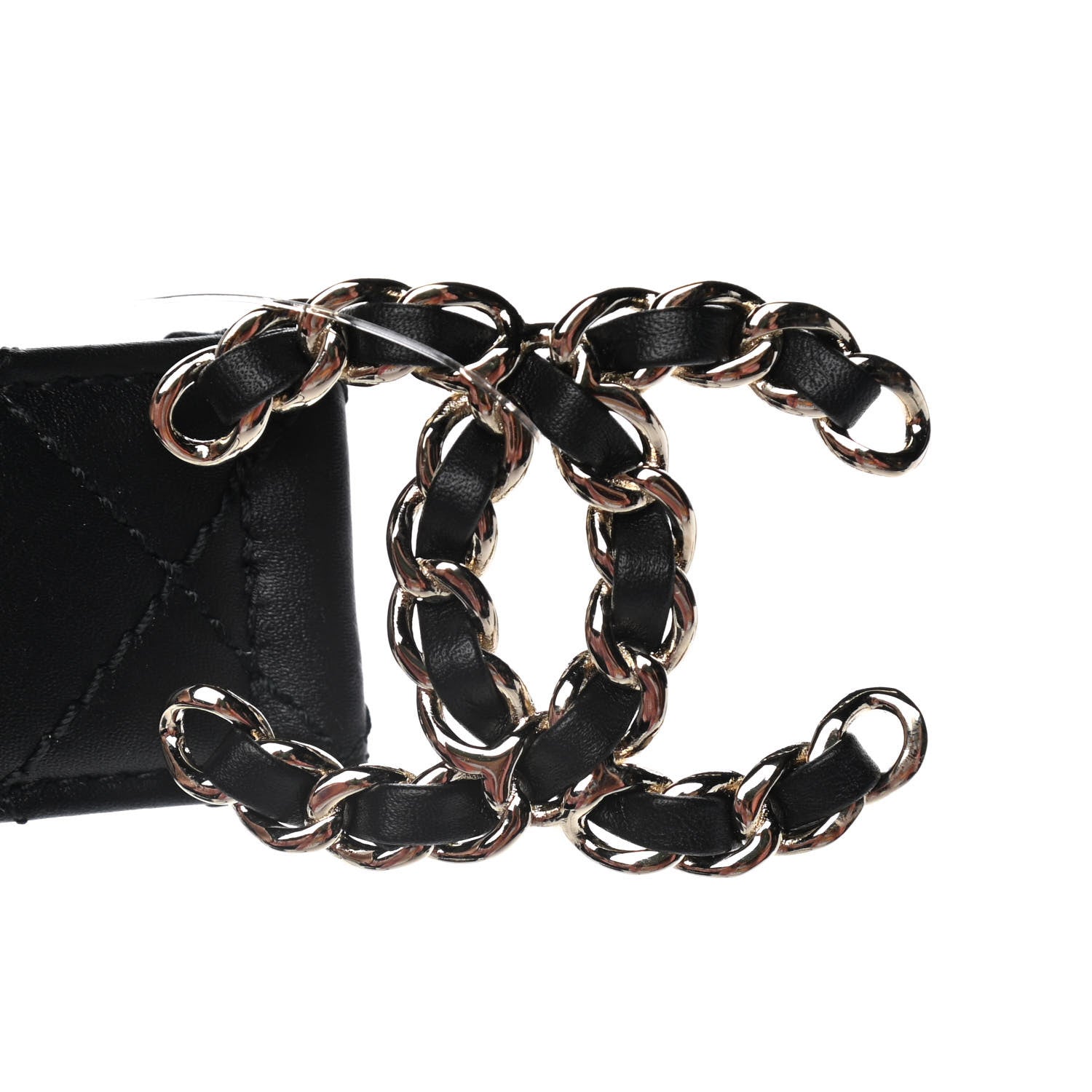 Chanel Lambskin Quilted CC Chain Belt 85 34 Black 1 of 15