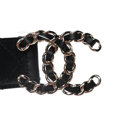 Chanel Lambskin Quilted CC Chain Belt 85 34 Black 1 of 15
