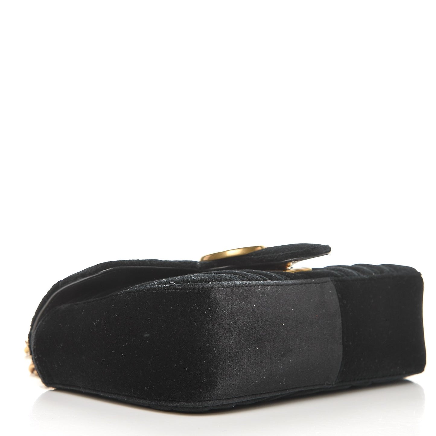 Velvet Matelasse Mini GG Marmont Shoulder Bag Black