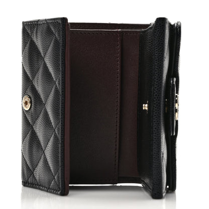 Chanel Caviar Quilted Double Flap Wallet Black 5 of 7