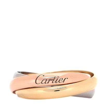 Cartier 18K Pink Yellow White Gold Classic Trinity Ring 51 5.75 1 of 10