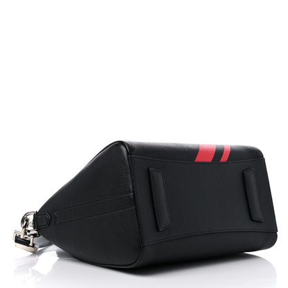 Givenchy Sugar Goatskin Striped Small Antigona Black Red 3 of 11