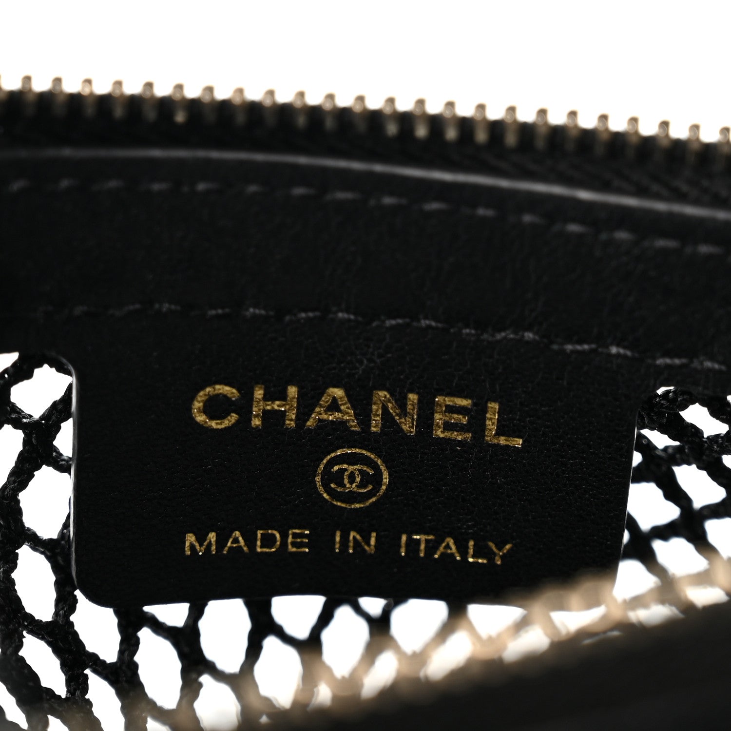 Chanel Mesh Shiny Lambskin Clutch With Chain Black 6 of 11