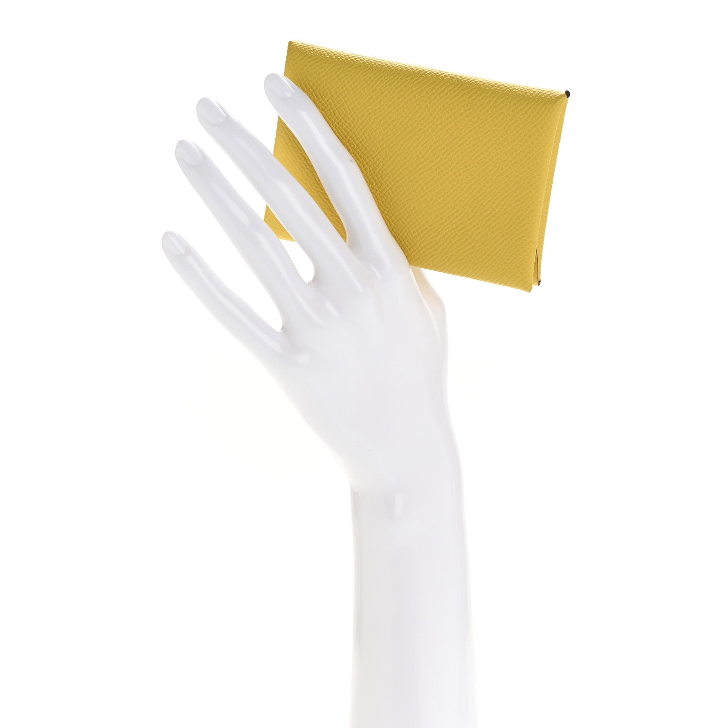 Hermes Epsom Calvi Duo Card Case Jaune De Naples 2 of 8