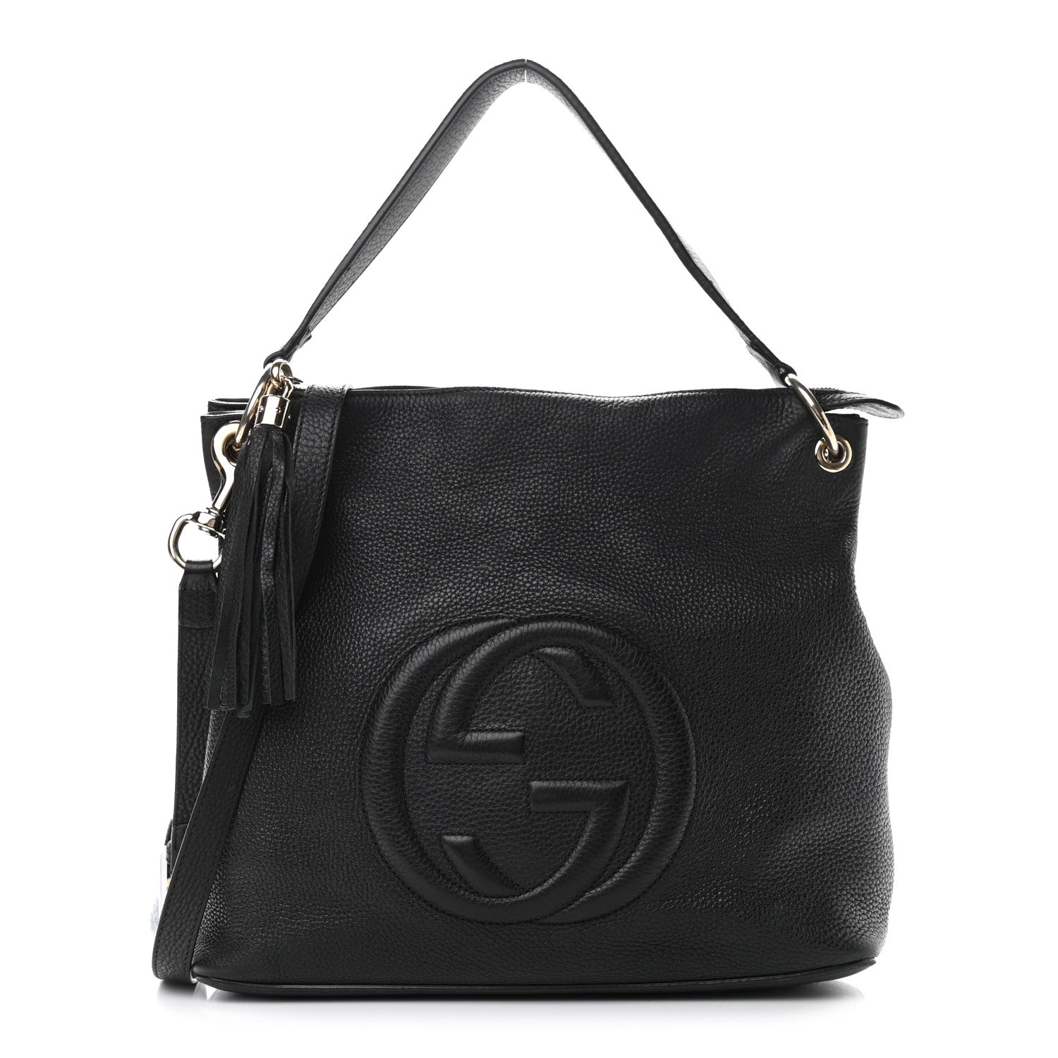 Gucci Pebbled Calfskin Large Soho Hobo Black 1 of 22