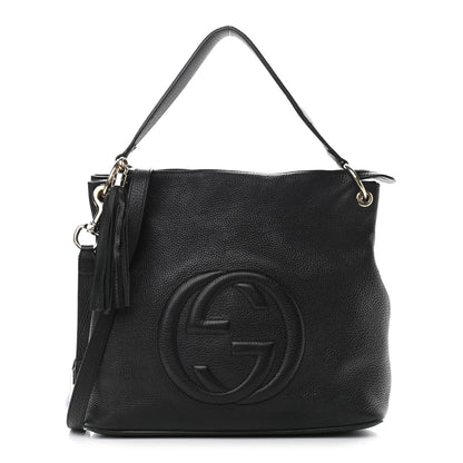 Gucci Pebbled Calfskin Large Soho Hobo Black 1 of 22