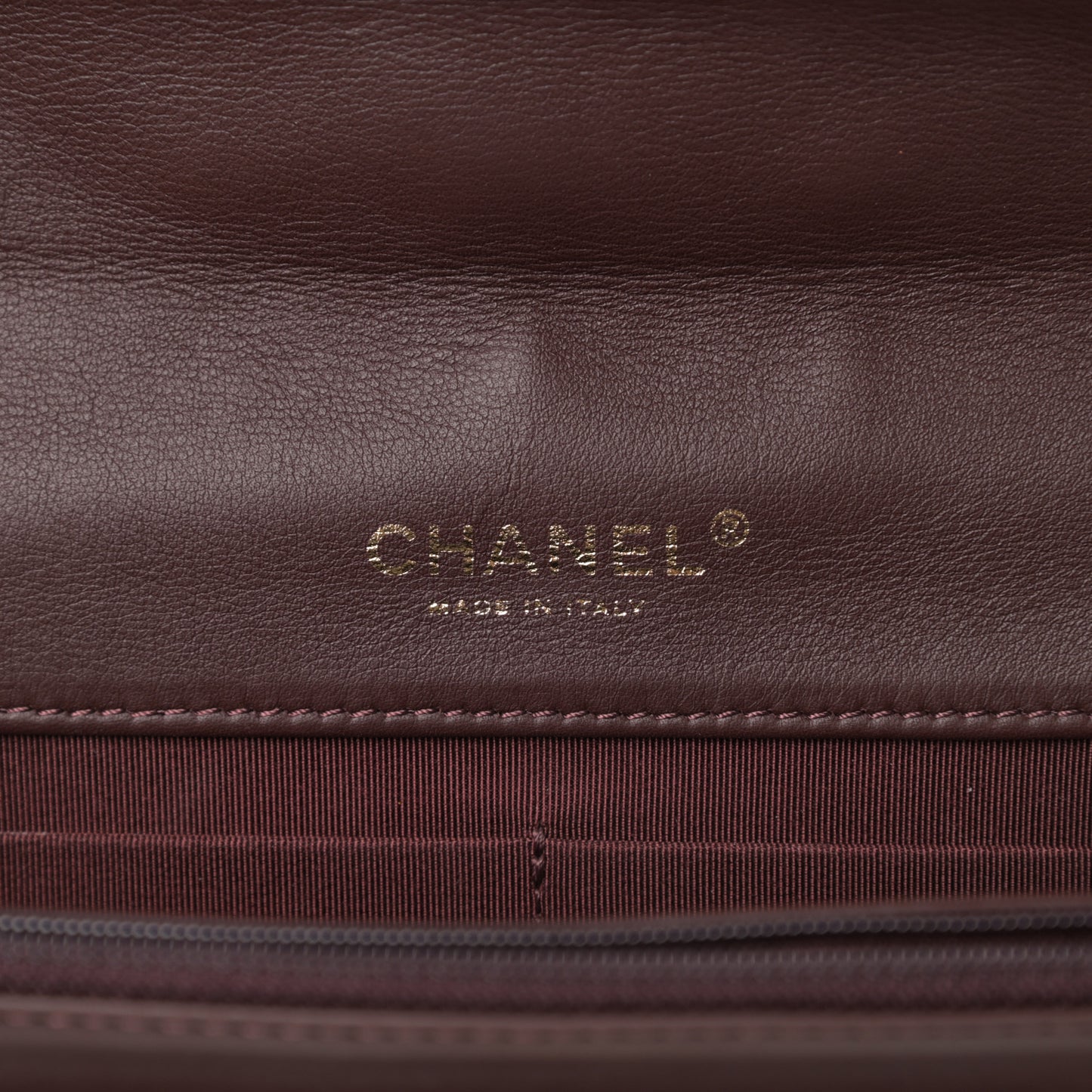 Patent Quilted Golden Class Wallet on Chain WOC Burgundy